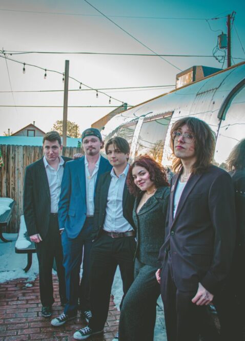 Full Ballpark! the band shot next to the airstream